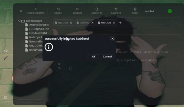 SubZero Script Injected